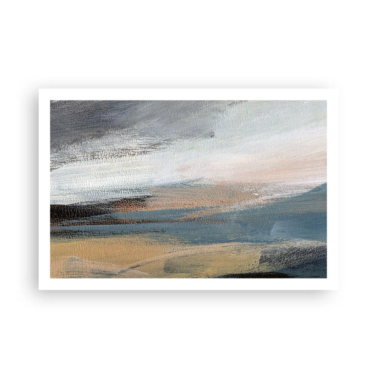 Plagát - Abstrakcia: severná krajina - 91x61 cm