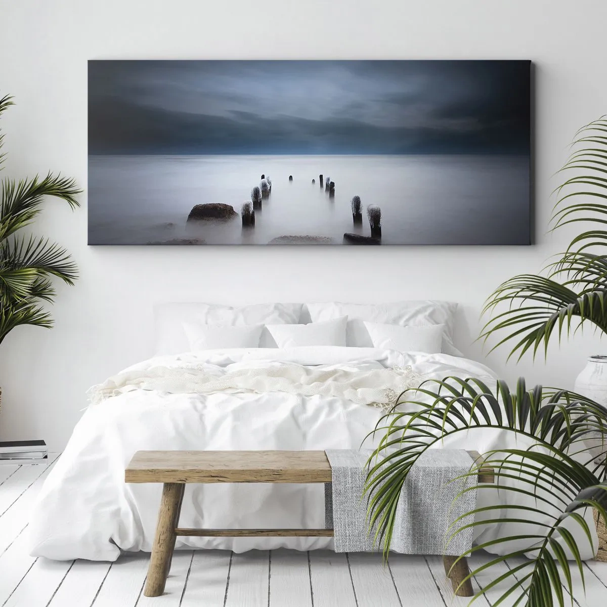 Obraz na plátne - Zamyslené jazero - 100x40 cm