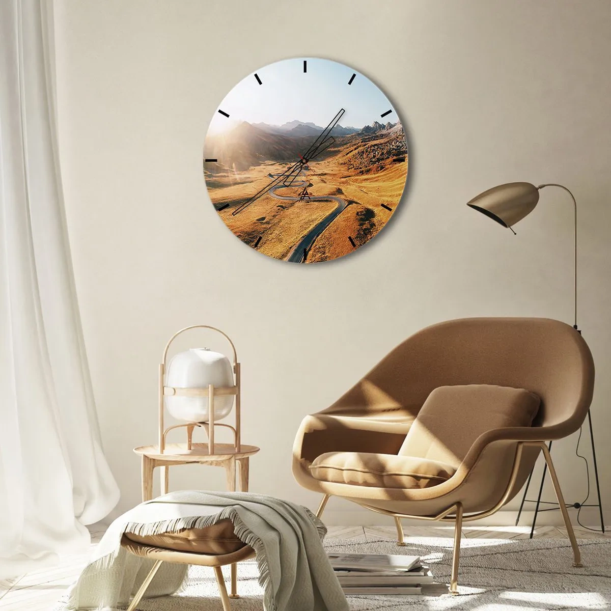 Nástenné hodiny - V zlatom údolí - 40x40 cm