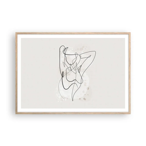 Plagát v ráme zo svetlého duba - Umenie zvádzania - 100x70 cm