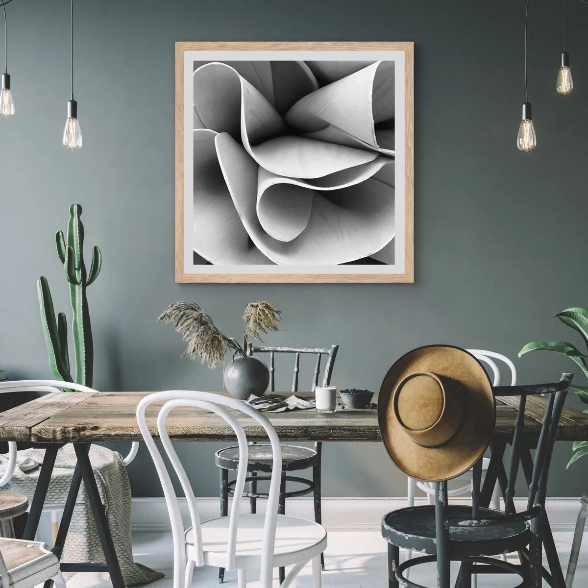 Plagát v ráme zo svetlého duba - Deje sa vo vesmíre - 30x30 cm