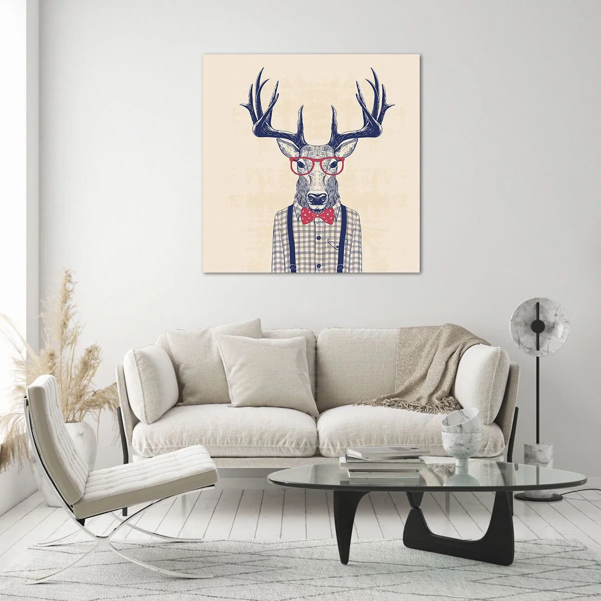 Obraz na skle - Zábavná extravagancia - 40x40 cm