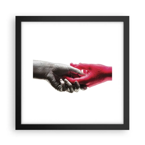 Plagát v čiernom ráme - Spolu aj keď sme odlišní - 30x30 cm