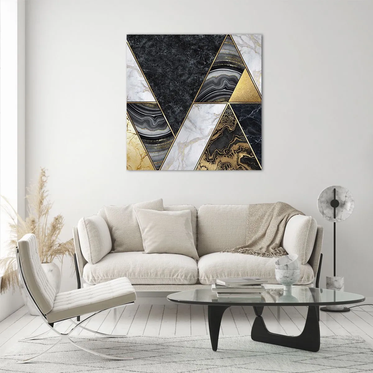 Obraz na skle - Kameň vedľa kameňa - 40x40 cm