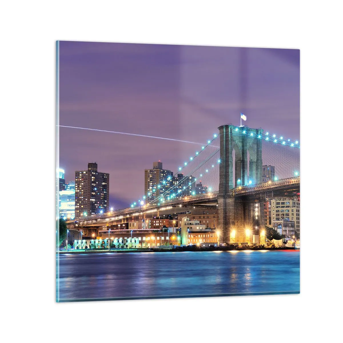 Obraz na skle - Po veľa rokov Brooklynský most - 30x30 cm