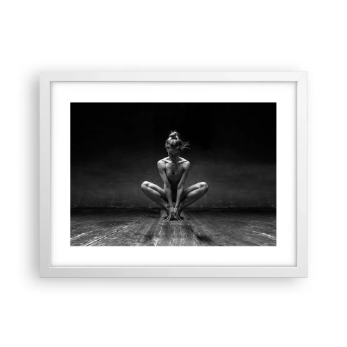 Plagát v bielom ráme - Koncentrácia tanečnej energie - 40x30 cm
