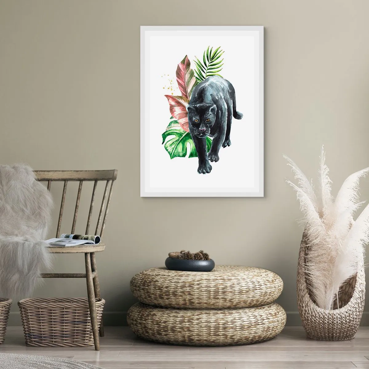 Plagát v bielom ráme - Divokosť v srdci - 70x100 cm