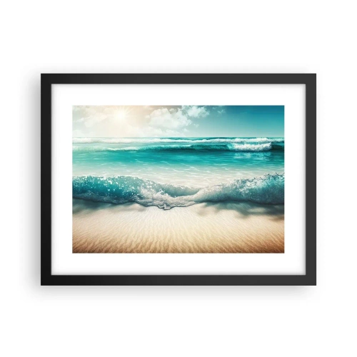 Plagát v čiernom ráme - Kľud oceánu - 40x30 cm