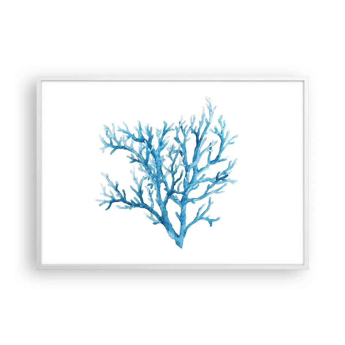 Plagát v bielom ráme - Morský filigrán - 100x70 cm