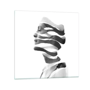 Obraz na skle - Surrealistický portrét - 40x40 cm