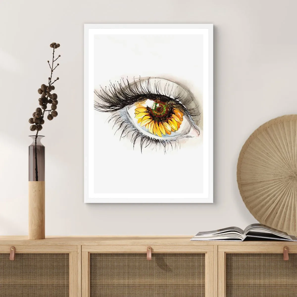 Plagát v bielom ráme - Pohľad žeravý ako leto - 50x70 cm