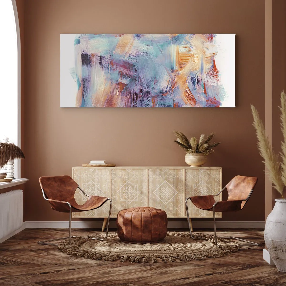 Obraz na plátne - Farebný neporiadok - 100x40 cm