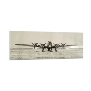 Obraz na skle - Ako vždy pripravený - 90x30 cm