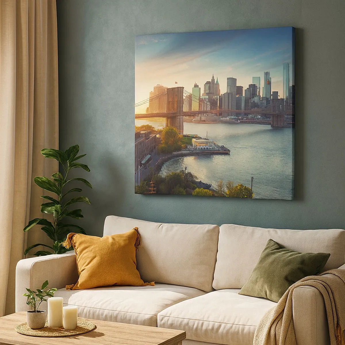 Obraz na plátne - Svitanie veľkomesta - 30x30 cm