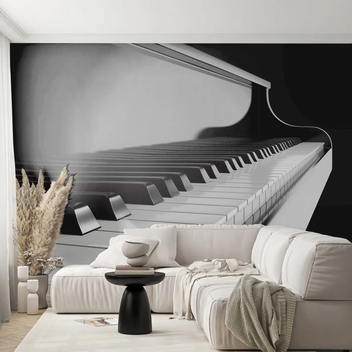 Fototapeta Premium Canvas - Harmónia tvarov a farieb - Klavír, Klavír, Hudba - 250x175 cm