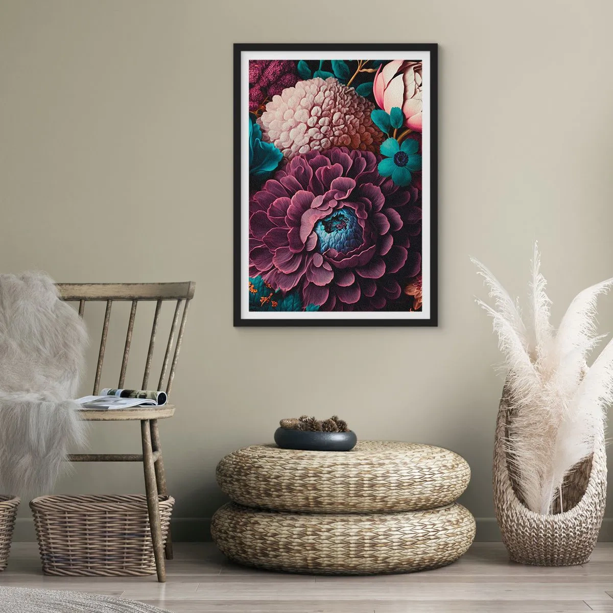 Plagát v čiernom ráme - Úroda prírody - 70x100 cm