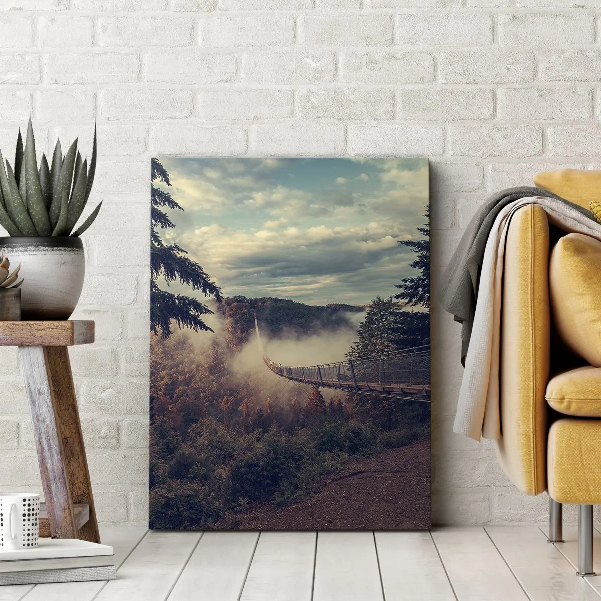 Obraz na plátne - Nad jesenným lesom - 45x80 cm