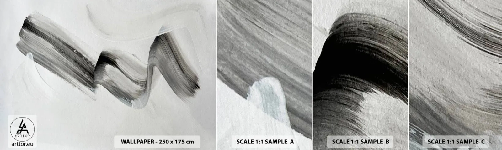 Vzorka Fototapeta Standard Eco - Len tak pre radosť - Minimalizmus, Abstrakcia, Kefa - 100x30 cm