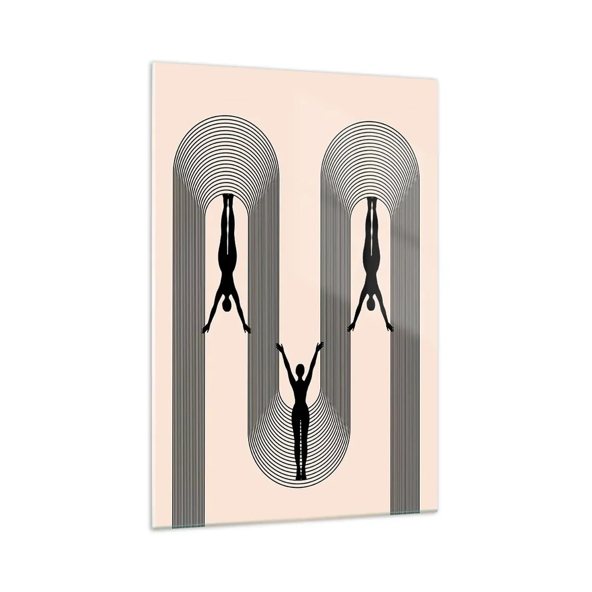 Obraz na skle - Hore nohami - 70x100 cm