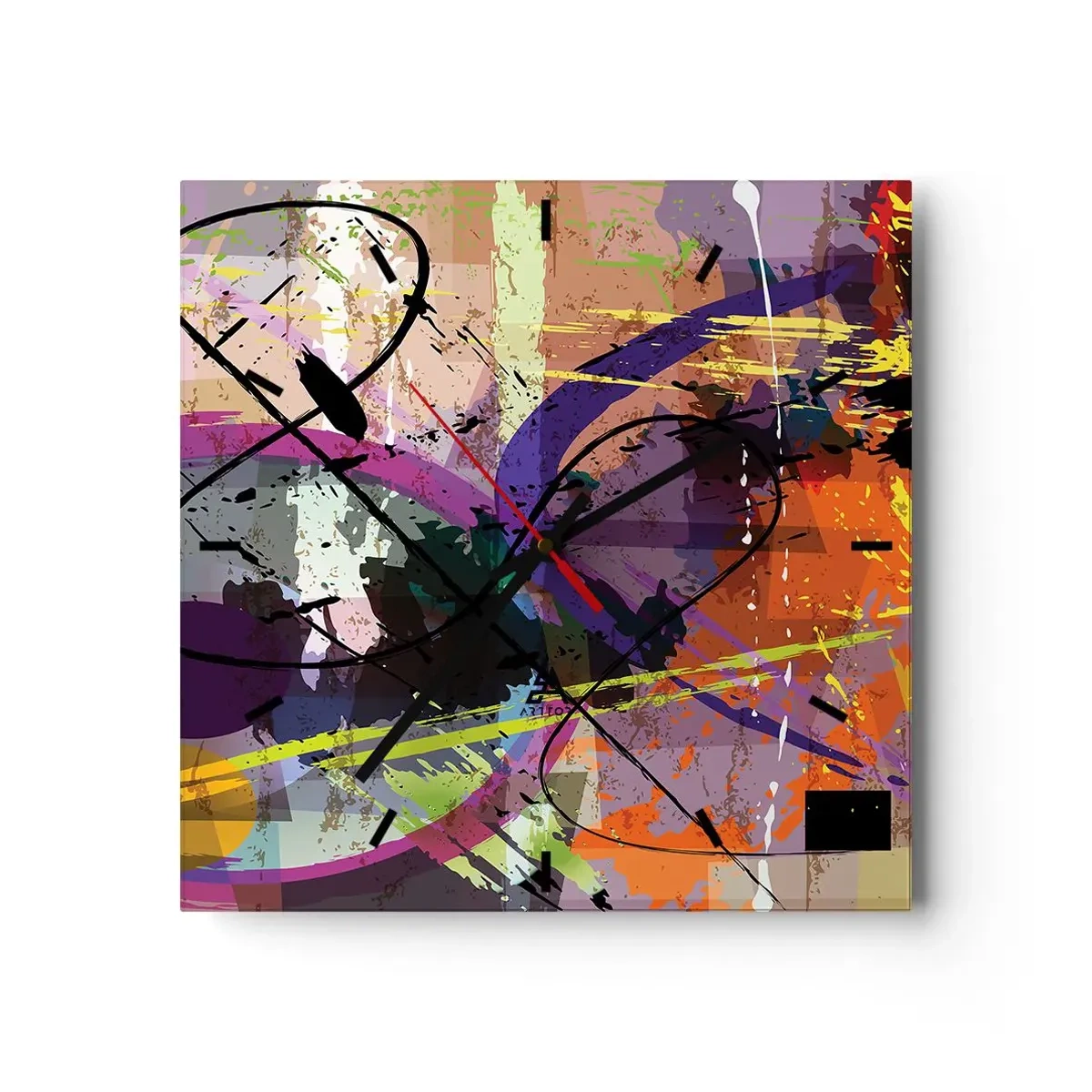 Nástenné hodiny - Možno priamo alebo okolo - 30x30 cm