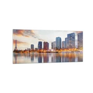Obraz na skle - Monumentálny pokoj Paríža - 120x50 cm