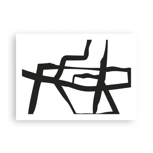 Plagát - Čiernobiela konštrukcia - 70x50 cm