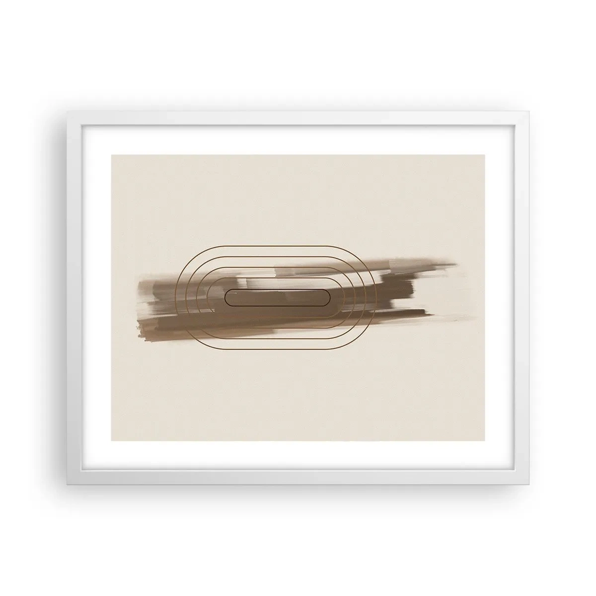 Plagát v bielom ráme - Závan šedej - 50x40 cm