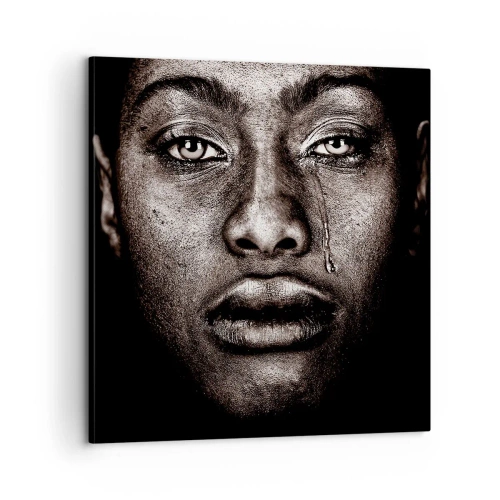 Obraz na plátne - Jedna slza - 60x60 cm