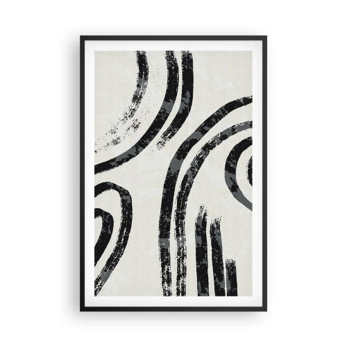 Plagát v čiernom ráme - Napoly zastavený - 61x91 cm