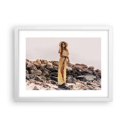 Plagát v bielom ráme - Kúzlo kameňov - 40x30 cm