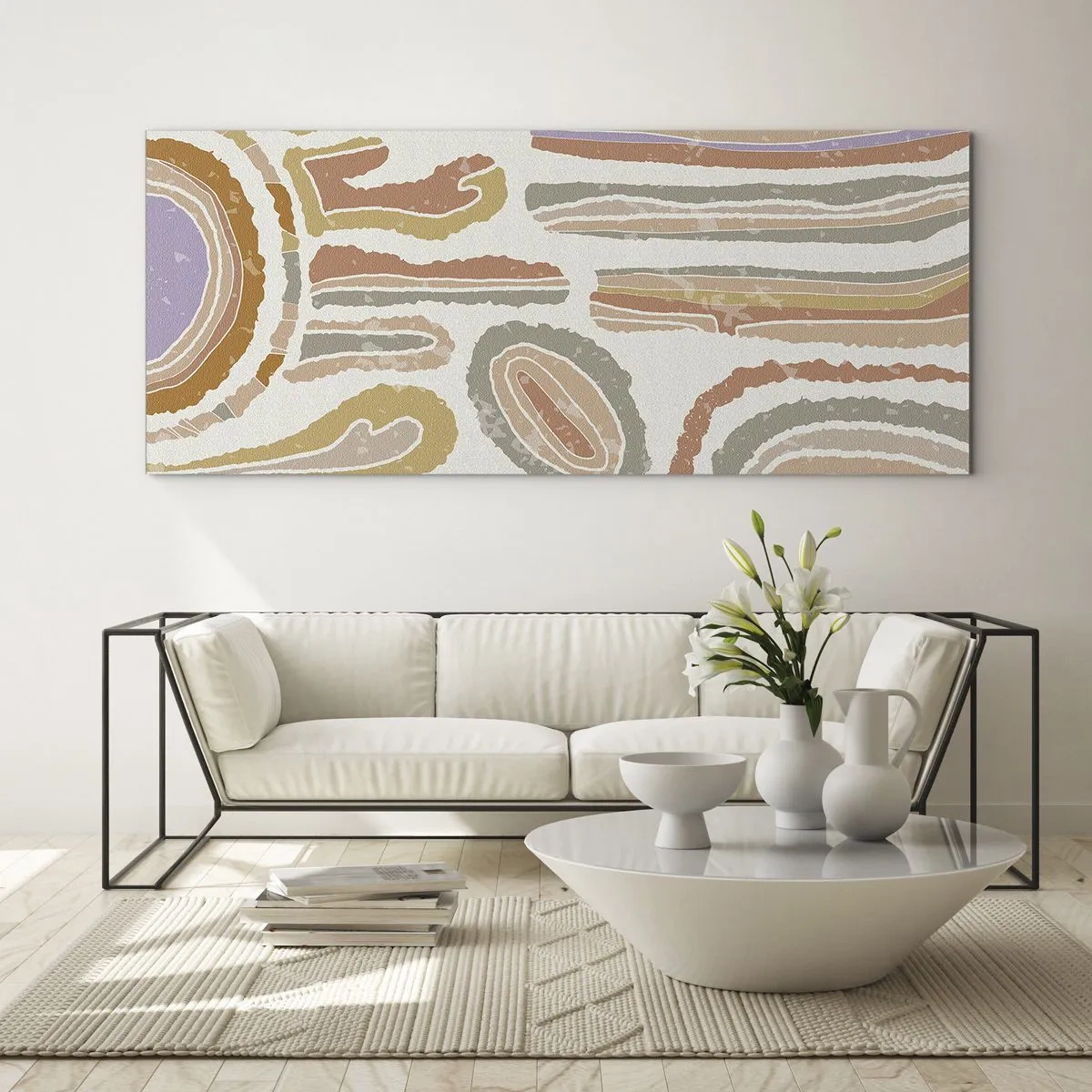 Obraz na skle - Farebné prierezy - 100x40 cm