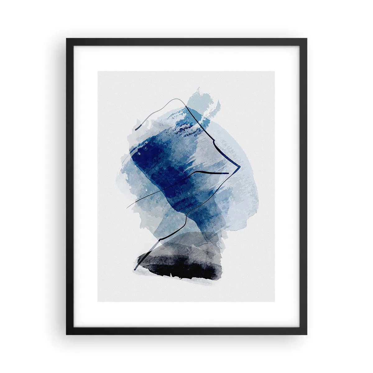 Plagát v čiernom ráme - Ľadová hora - 40x50 cm