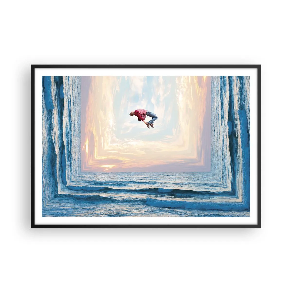 Plagát v čiernom ráme - Do inej dimenzie - 100x70 cm