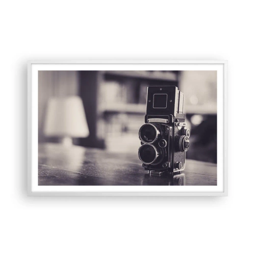Plagát v bielom ráme - Kúzlo starej fotografie - 91x61 cm