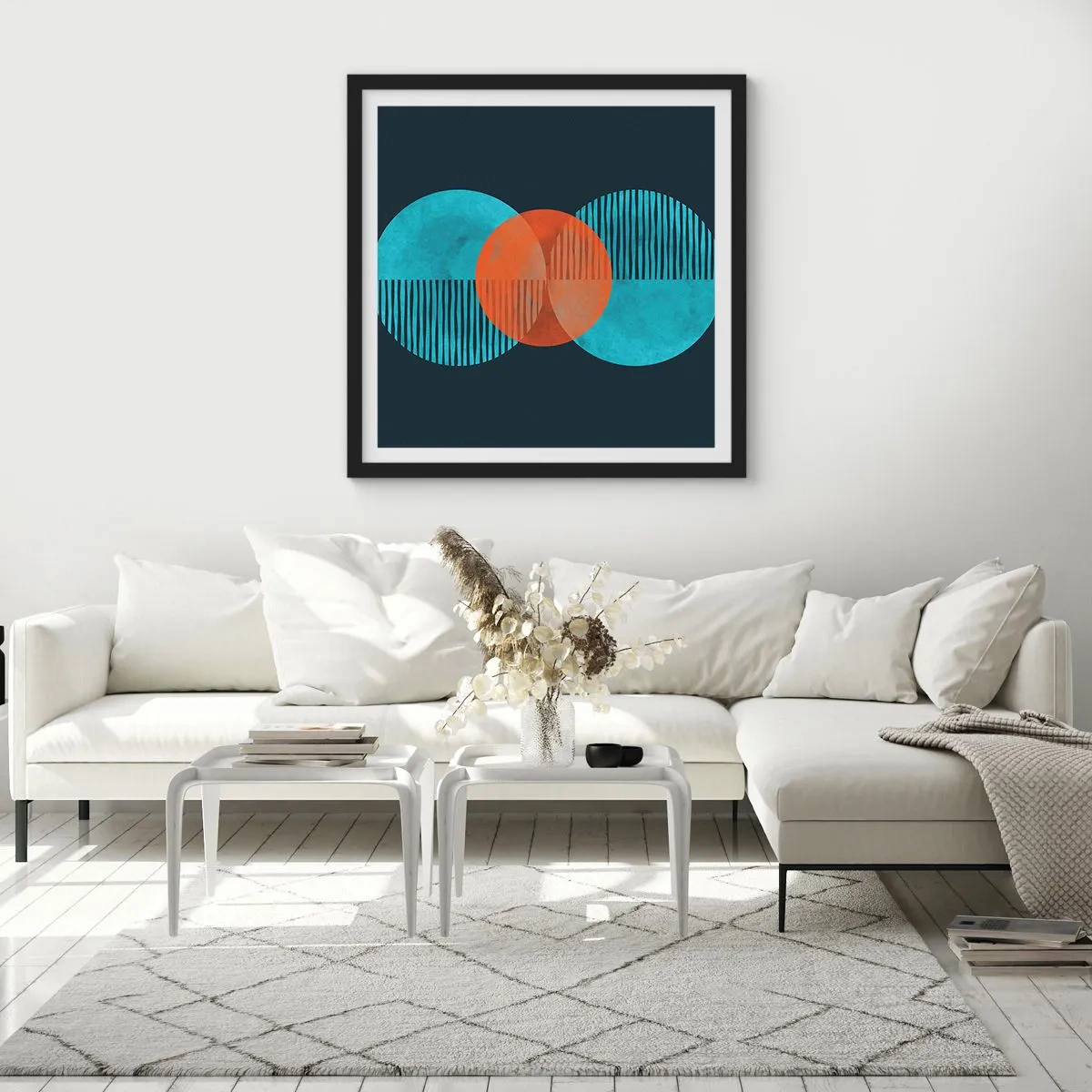 Plagát v čiernom ráme - Symetrická kompozícia - 60x60 cm