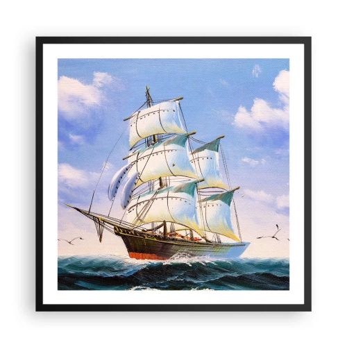 Plagát v čiernom ráme - Hrdo s vetrom - 60x60 cm