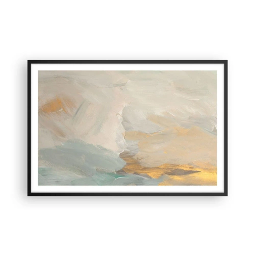 Plagát v čiernom ráme - Abstrakcia – krajina nehy - 91x61 cm