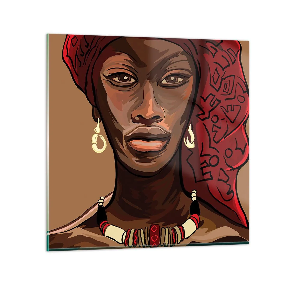 Obraz na skle - Ebenová Venuša - 70x70 cm