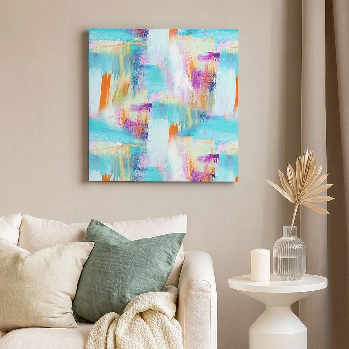 Obraz na plátne - Veselé striedavé cákance - 30x30 cm