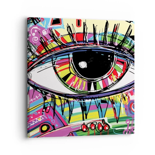 Obraz na plátne - Farebné oko - farebná duša - 30x30 cm