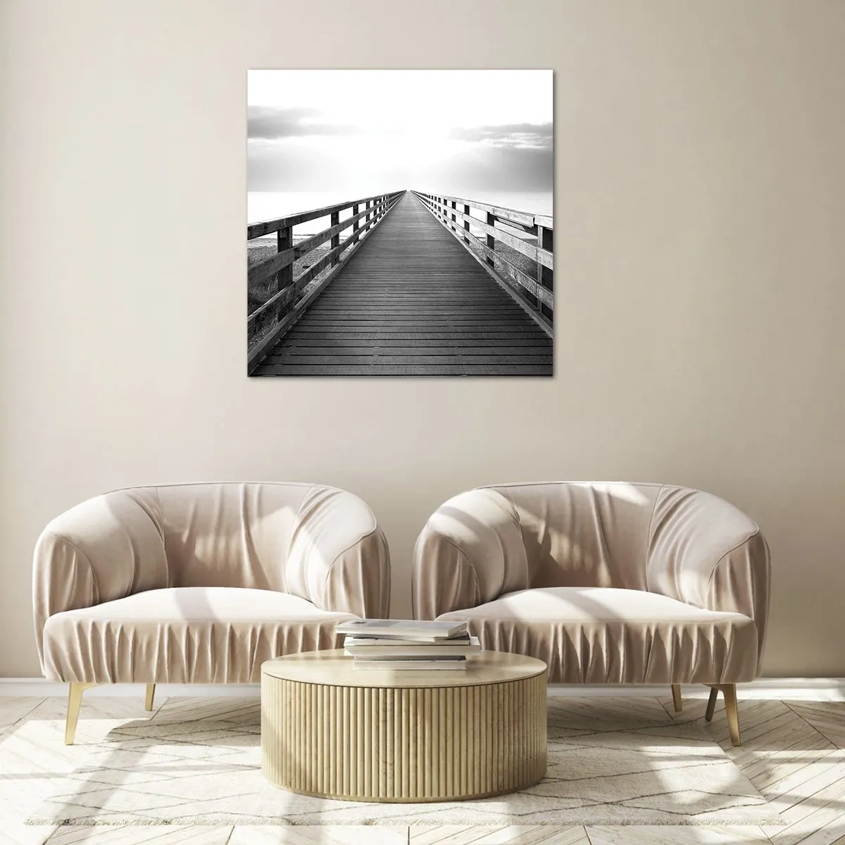 Obraz na skle - Do diaľky… - 40x40 cm