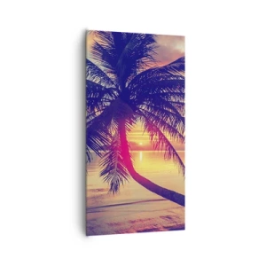 Obraz na plátne - Večer pod palmami - 65x120 cm