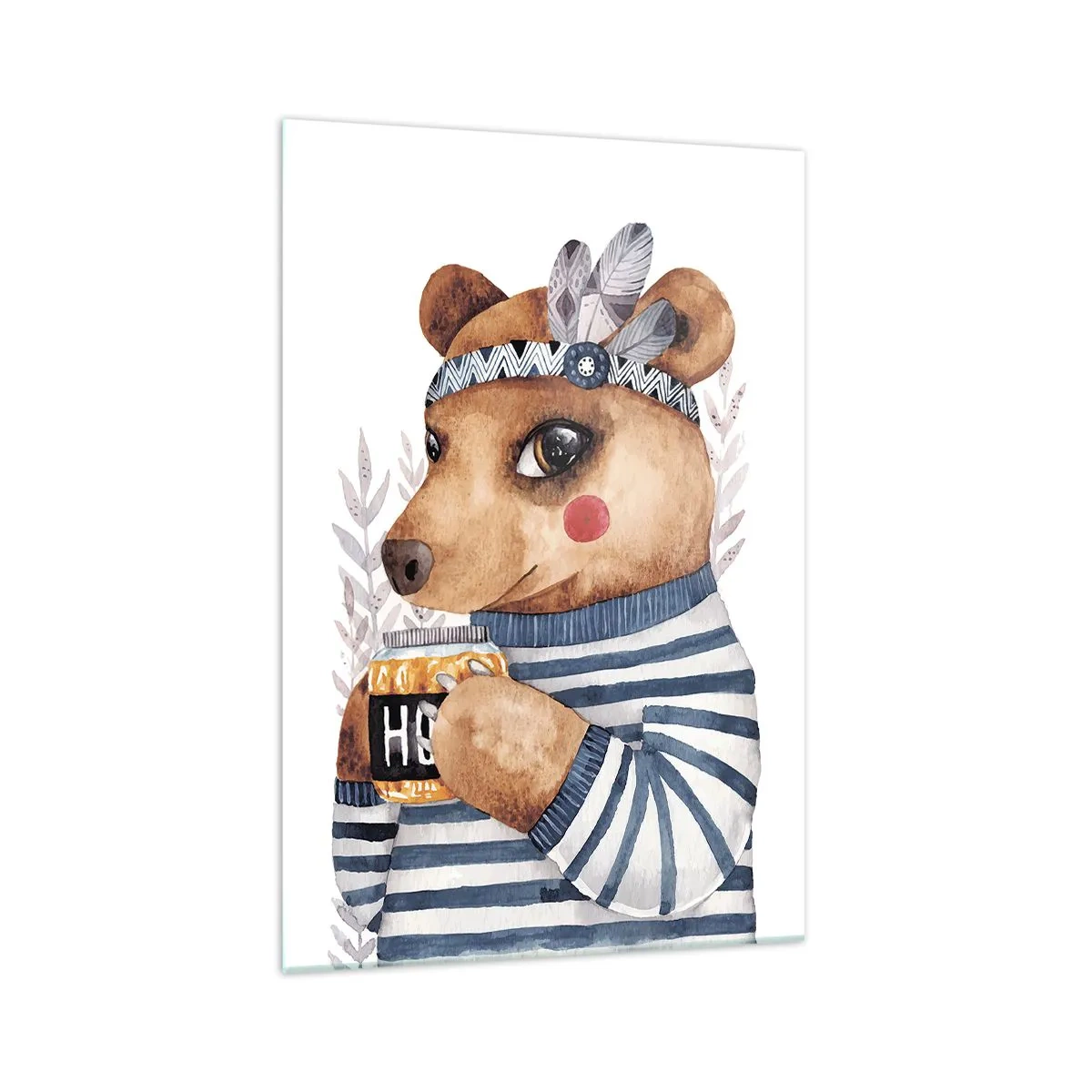 Obraz na skle - Sladký medvedík - 70x100 cm