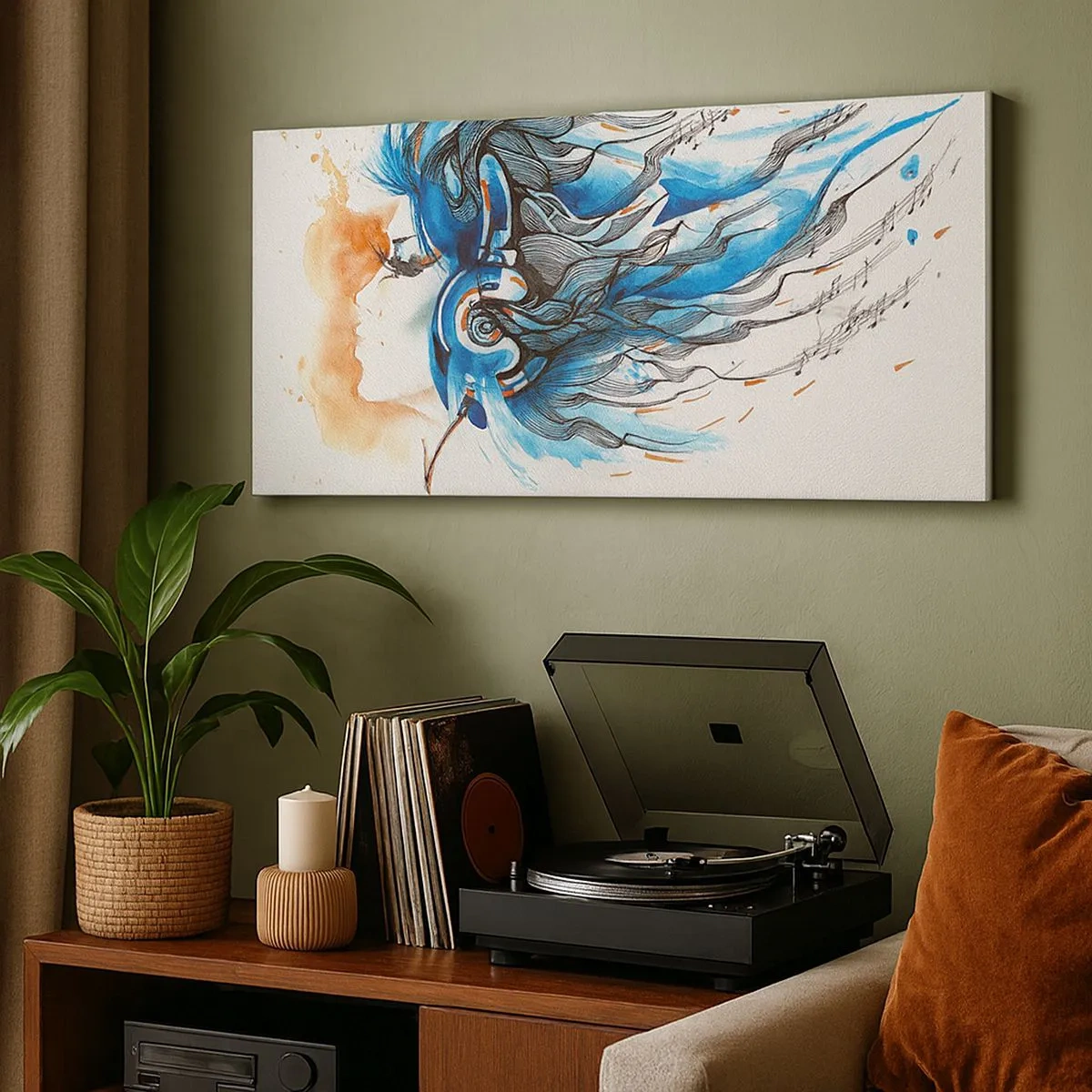 Obraz na plátne - Nech hrá hudba - 100x40 cm