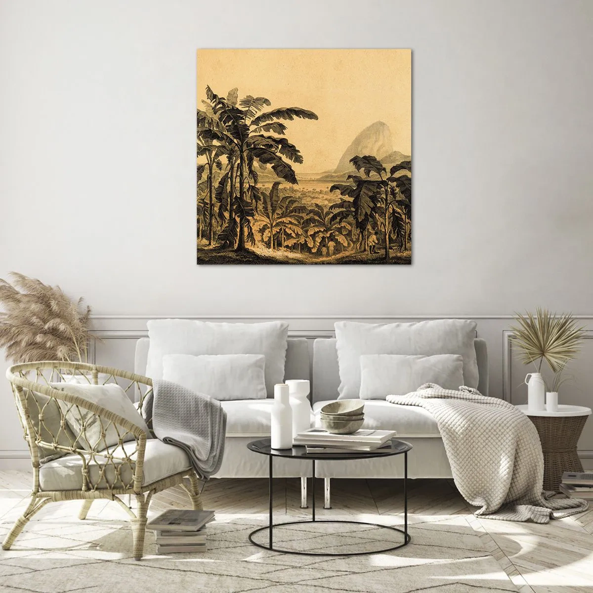 Obraz na skle - V koloniálnom štýle - 60x60 cm