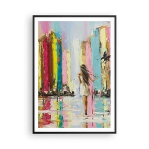 Plagát v čiernom ráme - Poď so mnou - 70x100 cm