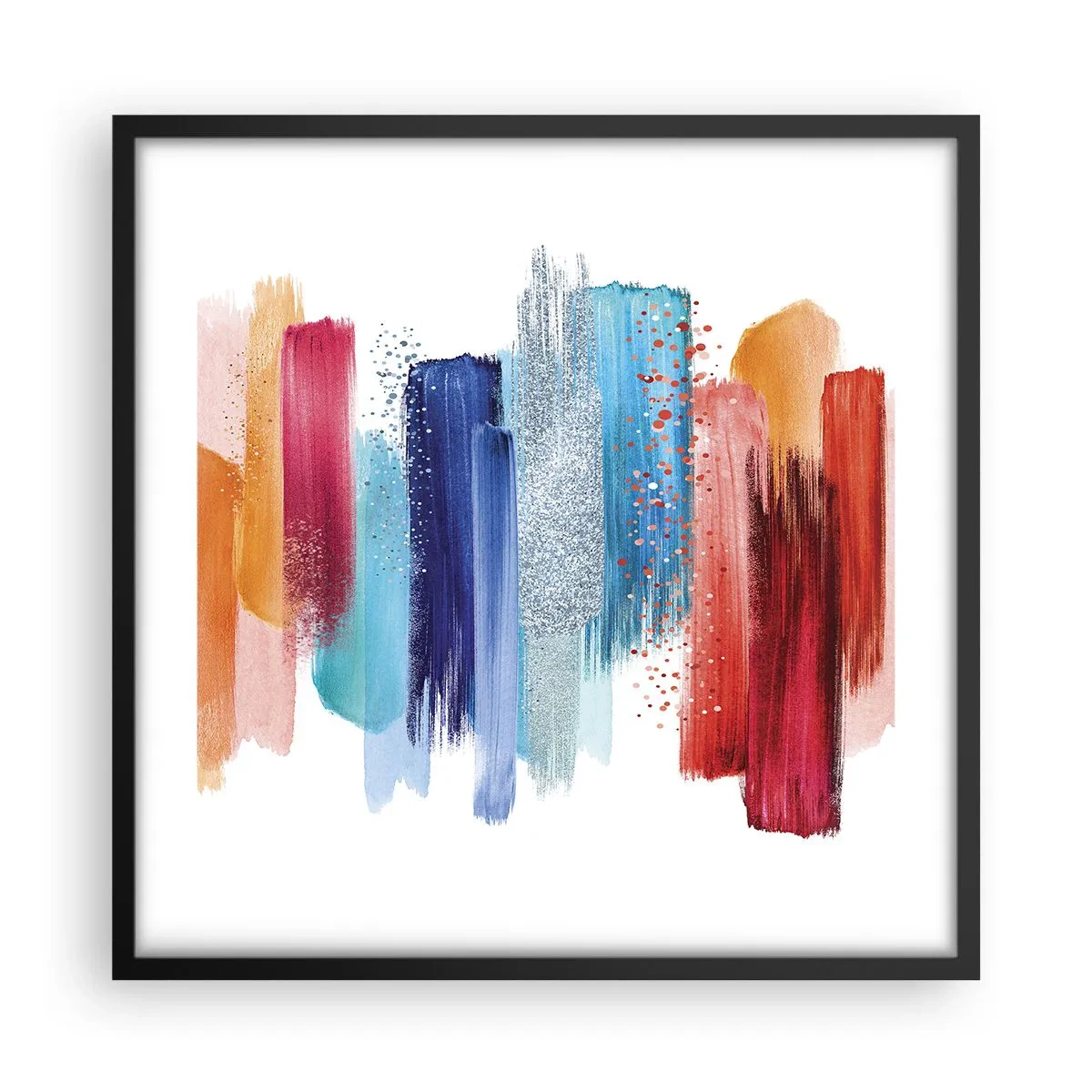 Plagát v čiernom ráme - Hore a dole - 50x50 cm