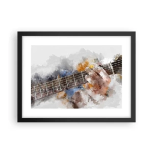 Plagát v čiernom ráme - Poézia medzi strunami - 40x30 cm