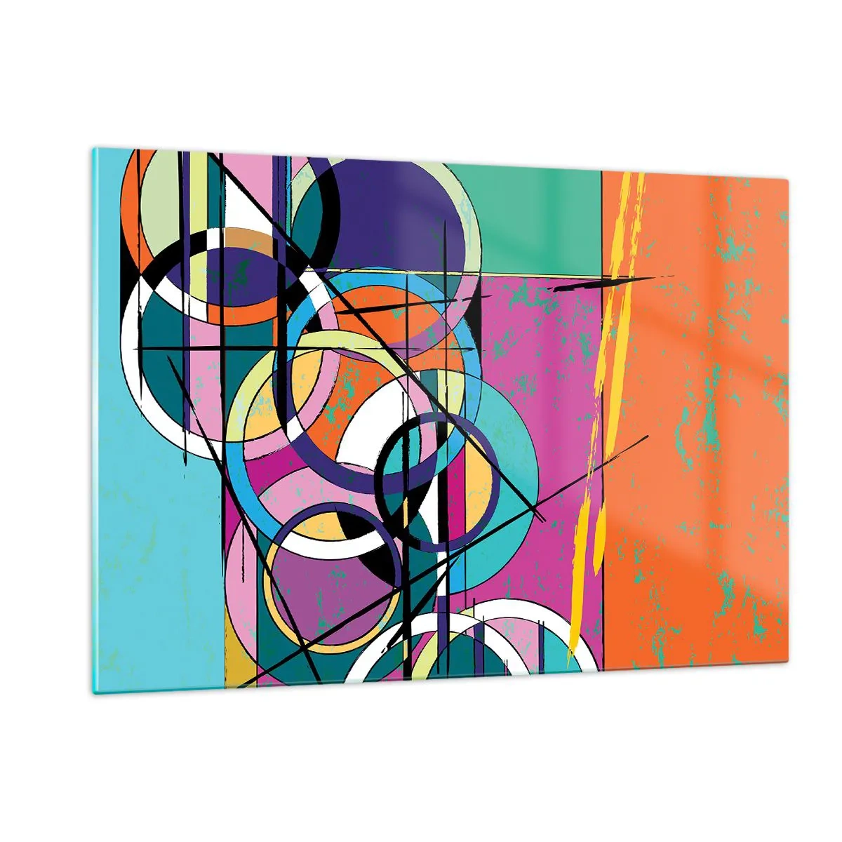 Obraz na skle - Kruh za kruhom - 120x80 cm