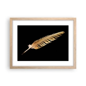 Plagát v ráme zo svetlého duba - Krásne pierko… - 40x30 cm